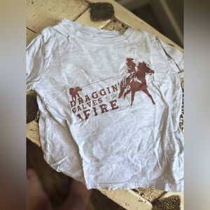 3T Gray Graphic T-Shirt with Western Print